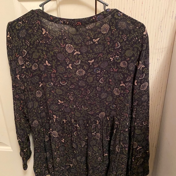 American Eagle floral boho long sleeve shirt - Picture 5 of 7